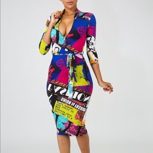 Front Page Bodycon Dress ❤️